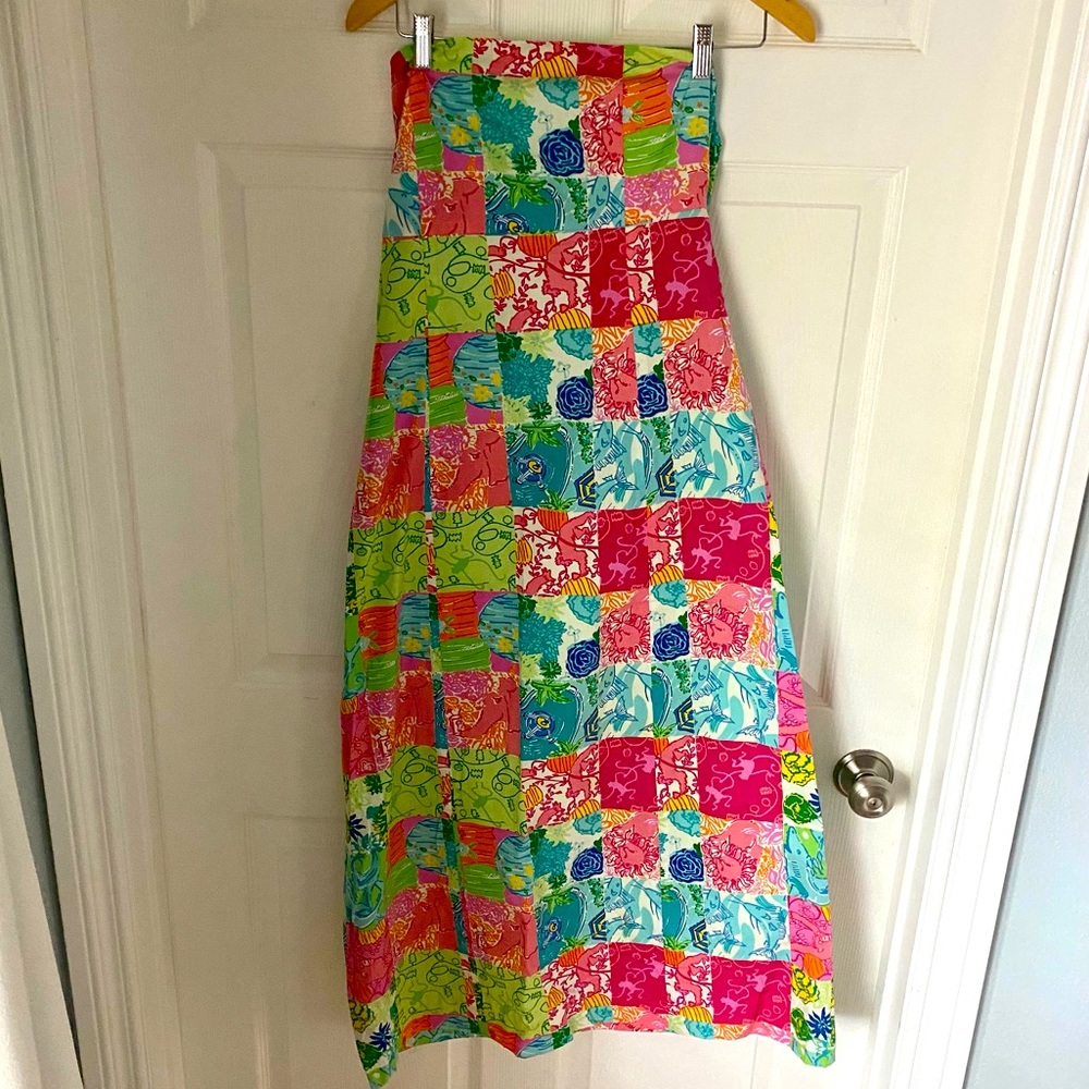 Vintage Lily Pulitzer sz 6 Sabrina dress in party patch 🍋🍊💐